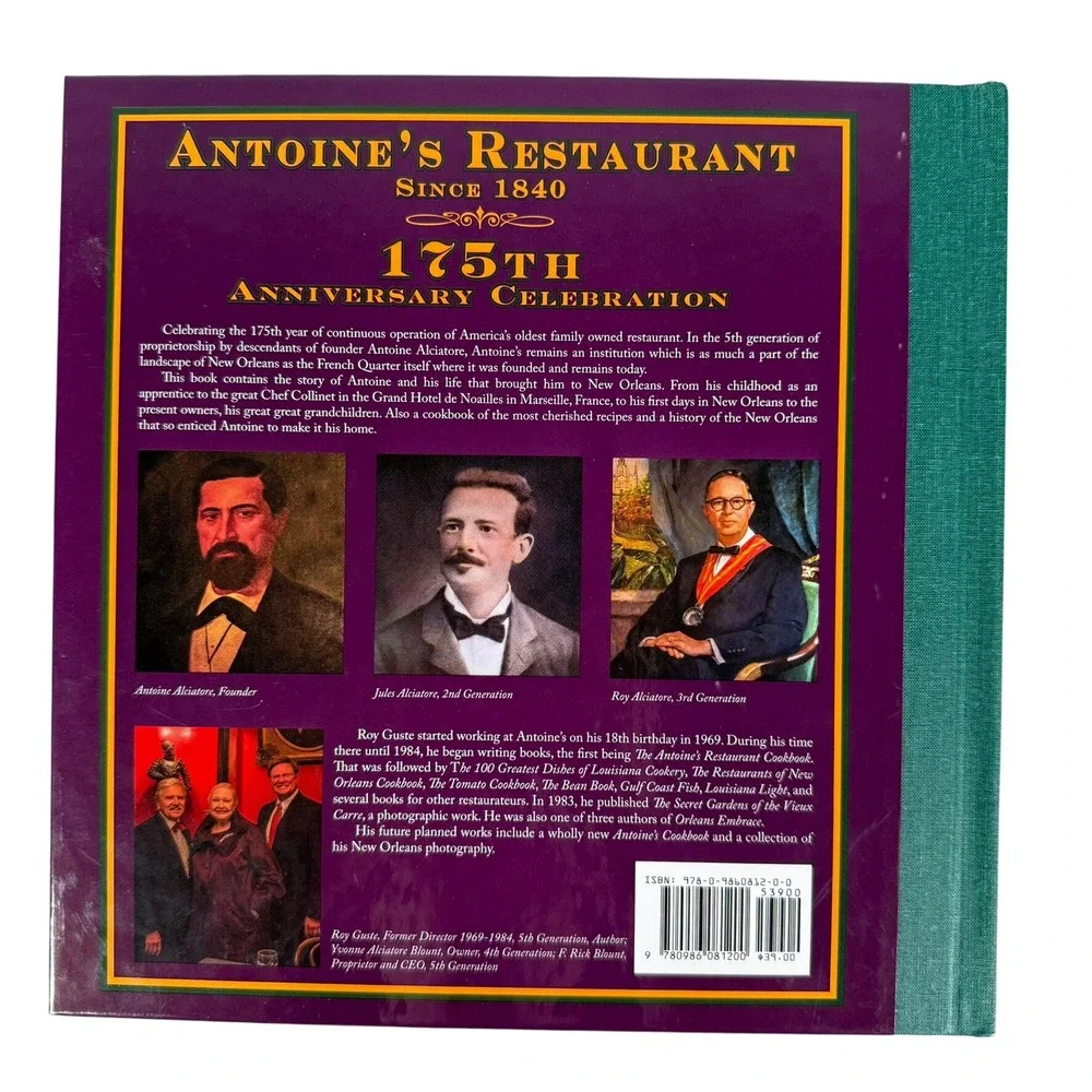 Antoine's Restaurant 175th Anniversary Celebration Roy Guste Book 2014 USA